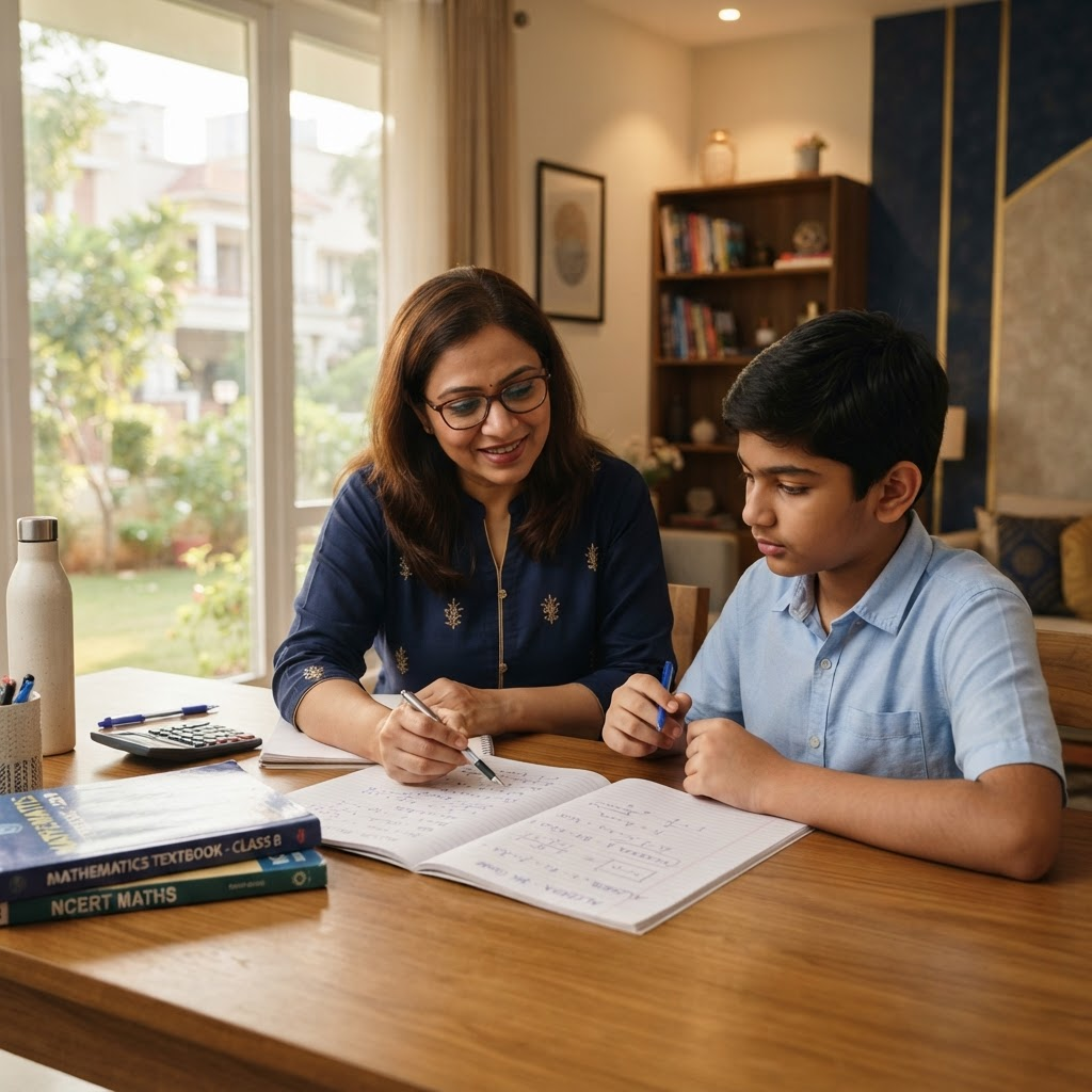Personalized home tuition with a tutor and student